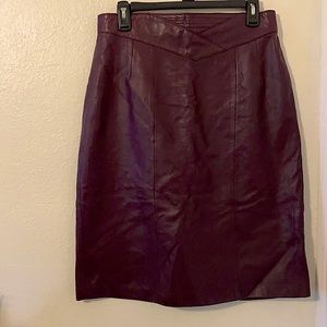 SALE Eggplant leather pencil skirt 🍇